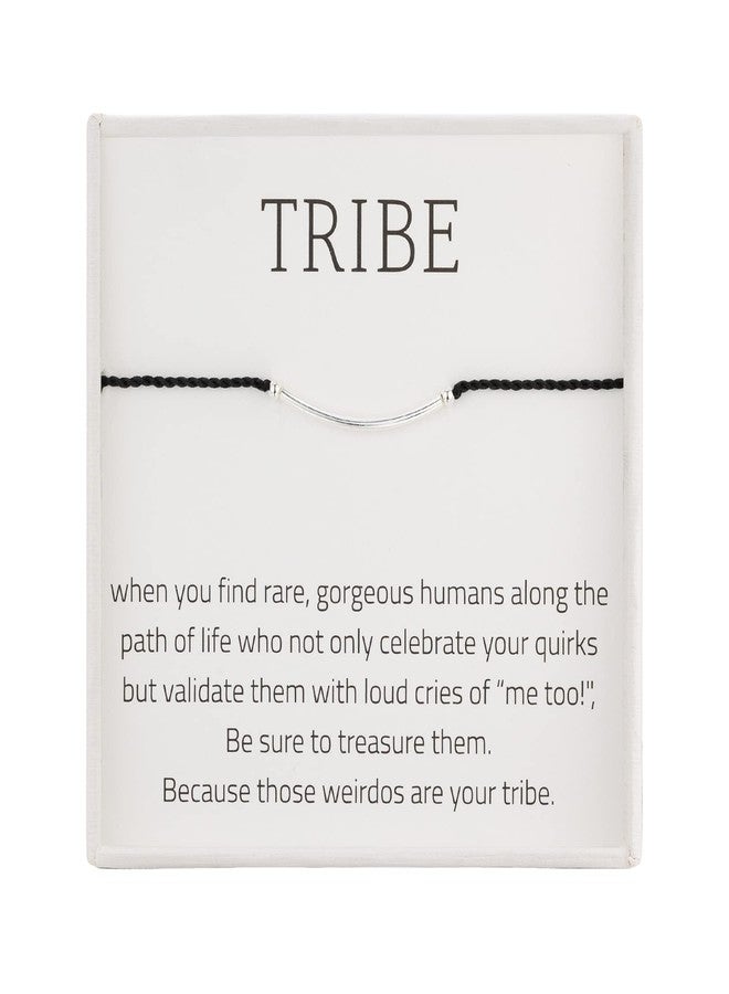 RareLove أساور صداقات مجموعة أصدقاء RareLove TRIBE للنساء، أساور بار فضية قابلة للتعديل لرفيقات العروس، هدايا ذات معنى لأفضل الأصدقاء، مجوهرات ملهمة تحفيزية - Image 1