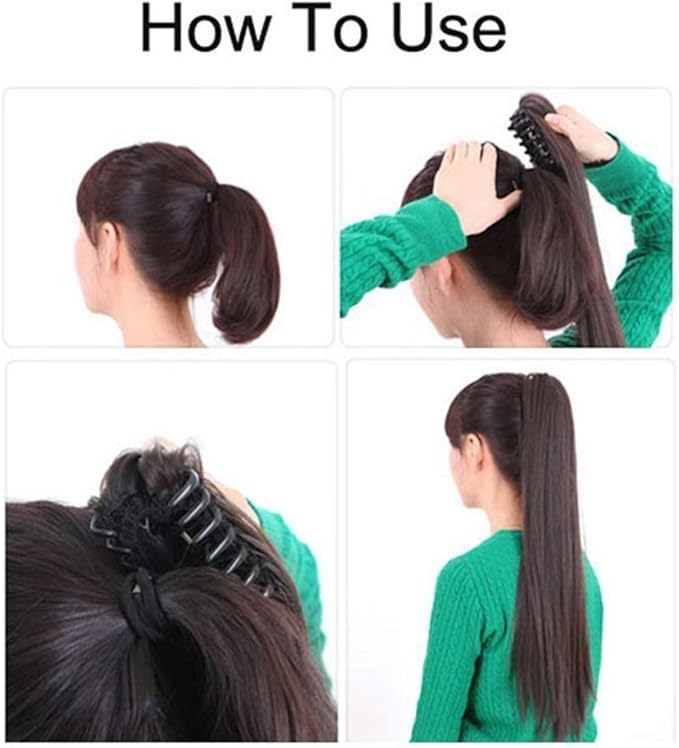 SEGO إضافات شعر على شكل ذيل حصان للسيدات بطول 18 بوصة، شعر مجعد بلاتيني 45 سم 140 جرام