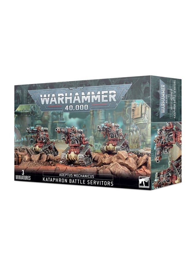 Games Workshop 99120116020" Adeptus Mech Kataphron Battle Servitors Plastic Kit, Black