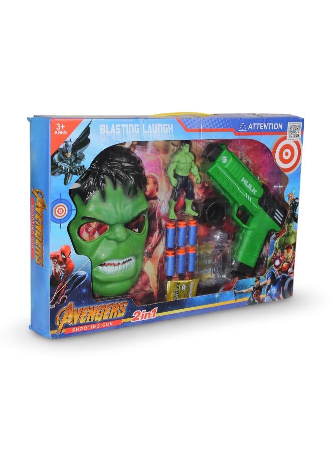 OKO Avengers Hulk Soft Bullet Blaster Toy Set - Image 1
