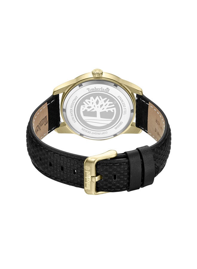 Timberland Men Jahscepi Green Dial Leather Strap Analog Watch for Men, 42mm - Image 3