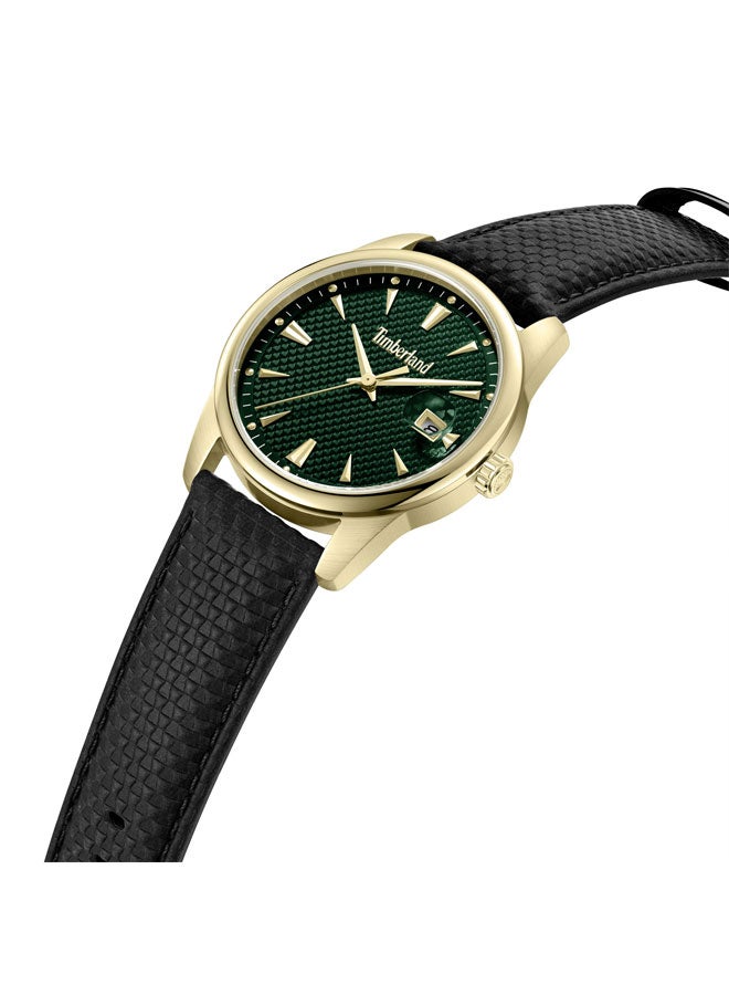 Timberland Men Jahscepi Green Dial Leather Strap Analog Watch for Men, 42mm - Image 2