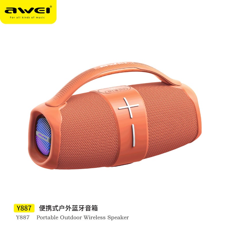 Awei Y887 Outdoor Camping High Volume Bluetooth Speaker Hifi Subwoofer Insertable Tf Card U Disk Audio - Image 1