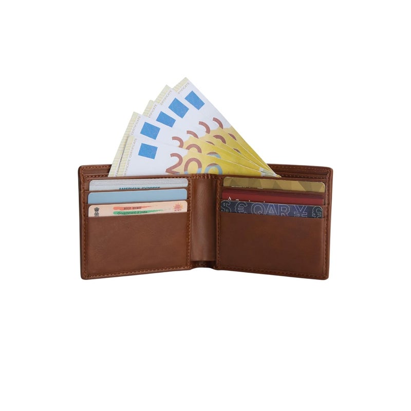 EUME Nova Wallet for Men, Rustic Green | Slim Bifold Premium Vegan Leather | 6 Card Slots, 2 Compartments, 2 Slip Pockets | Stylish & Durable Men Wallet | Perfect for Everyday Use - Image 5