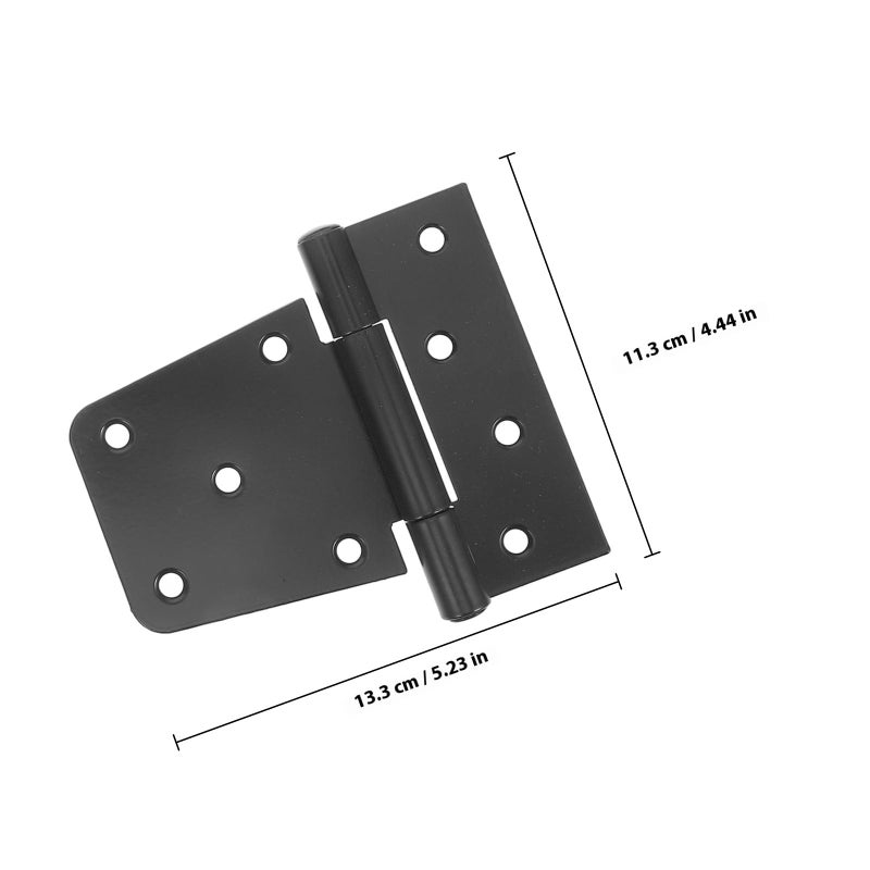 Heavy Duty 3 5 Inch Black Gate Hinges For Shed Barn Door Hardware With Screws 2 Pack - Image 3