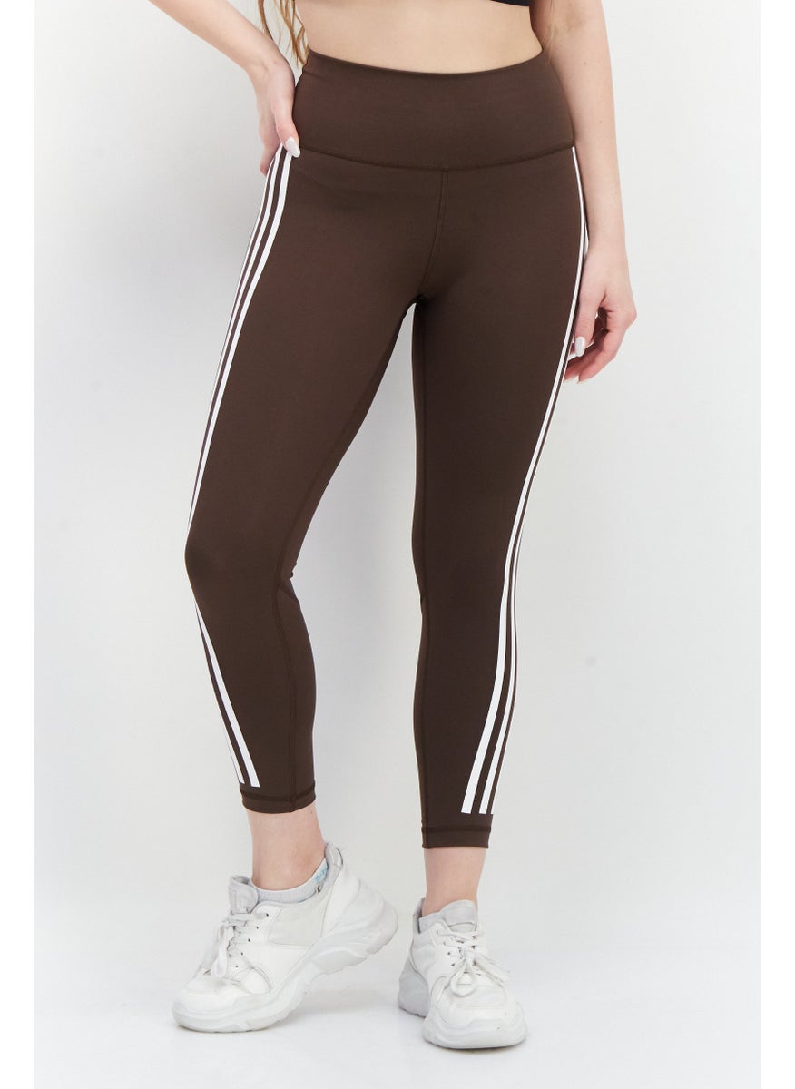 Adidas Women Sportswear Fit Training Leggings, Brown  - Image 1