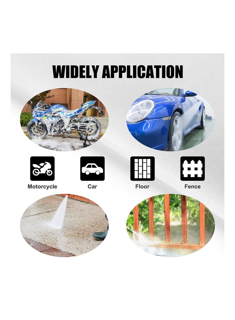 Y&D High Pressure Washer Gun with 5 Detachable Spray Nozzle Tip, High-Pressure Hose Quick Connect Connector, 1/4"" Connector & Adapter M22-14mm for Car Cleaning Tool Jet - Image 4