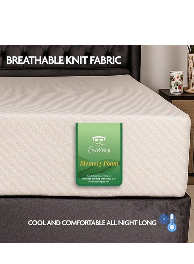EASELIVING Memory Foam Mattress - 180 x 200 x 18 cm | Plush Spring-Free Mattress with Pressure Relief | Breathable Zip Cover, Adaptive Foam Base | Ideal for Side Sleepers - Image 5