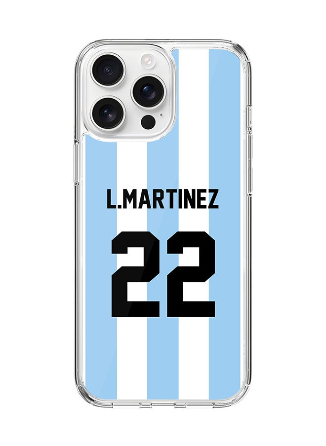Stylizedd For iPhone 16 Pro Max Case [Compatible with MagSafe] Slim Magnetic cover Clear Phone Case - Football Team - Argentina, L.Martinez  - Image 1
