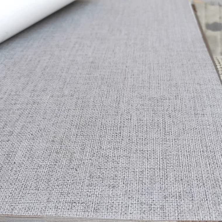 HELLKIT Fabric Peel and Stick Wallpaper Gray Faux Grasscloth Wallpaper Self-Adhesive Linen Wallpapers 17.8” x 393” Removable Wall Paper Embossed Textured Contact Paper Decoration Backsplash Countertop Liners - Image 3