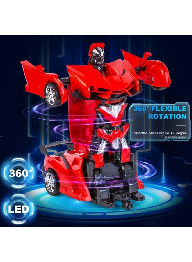 TJMR Transformer Cars RC Toy for Boys | Remote Controlled Deformed Car with Electric Racing Features | Ideal Birthday Gift | Red - Image 5