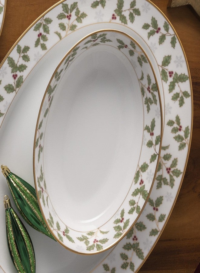 Noritake Holly & Berry Gold Oval Vegetable Bowl 24 oz - Image 4