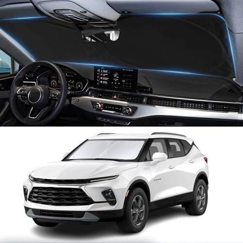 BOODANCARS for Chevy Blazer Sunshade Windshield Sun Shade for 20192022 2023 2024 2025 2026 Chevrolet Chevy Blazer Accessories Foldable Front Window Shade Sun Visor Cover Blocks UV Rays Keep Your Car Cooler - Image 1