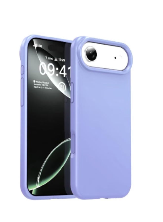 iPhone 17 AIR Case Upgrade Defender Silicone Cover ShockProof Anti-Scratch Protective Phone Case (Voilet)