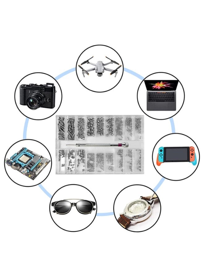 Bukela Tiny Micro Repair Screw Kit, M1.2/M1.4/M2 Screws for Electronics, Laptops, Glasses, Watches, SSD M.2 Hard Drives, Computer Replacement Fastener (500 Pcs) - Image 4