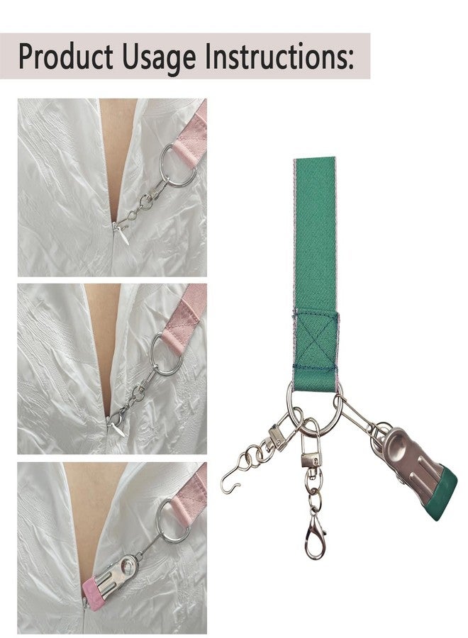 MAGNEECH Detachable Zipper Puller Helper for Dress and Boots, Effortless Zipping with Hook and Clip for Various Types of Zippers (Green) - Image 4