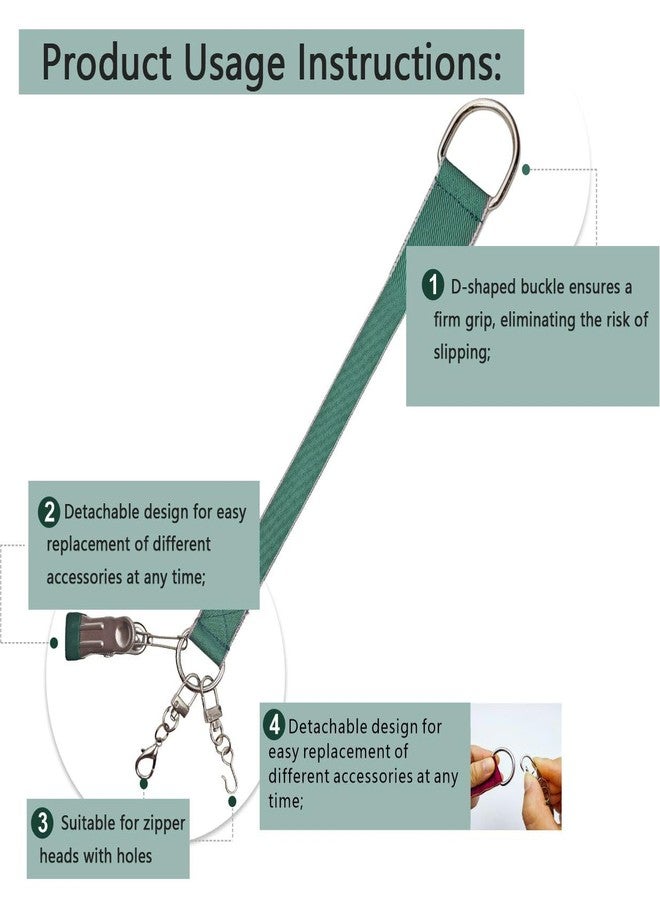 MAGNEECH Detachable Zipper Puller Helper for Dress and Boots, Effortless Zipping with Hook and Clip for Various Types of Zippers (Green) - Image 5