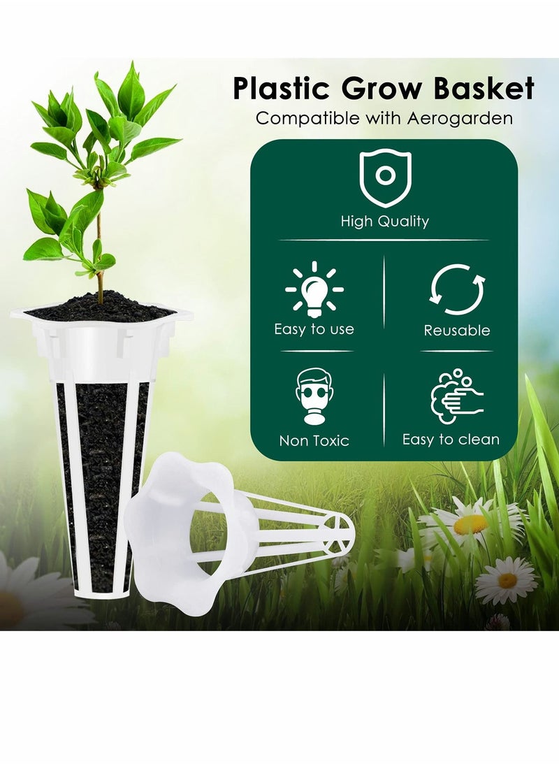 SYOSI 50 Pieces Grow Baskets Plant Growing Containers Replacement Basket Pod For Sponges And Hydroponic System - White  - Image 3