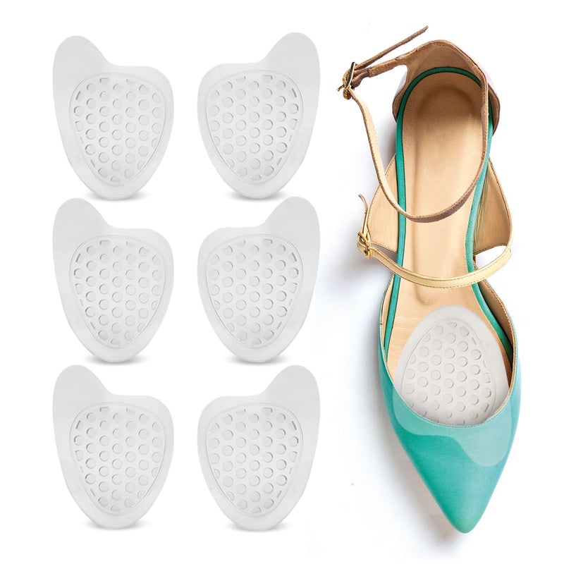 Premier Solutions Clear Gel Ball Of Foot Cushions  For Heels And Flats  6 Count (3 Pairs) - Image 1