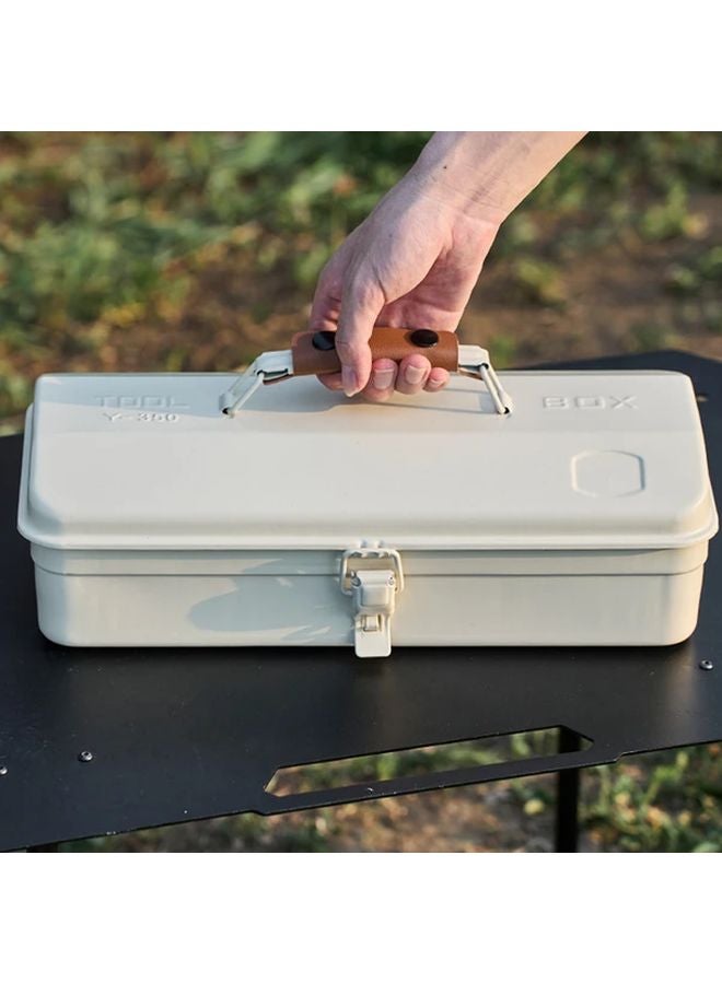 Army Green Portable Outdoor Tool Storage Box For Camping Picnics Metal Toolbox - Image 4