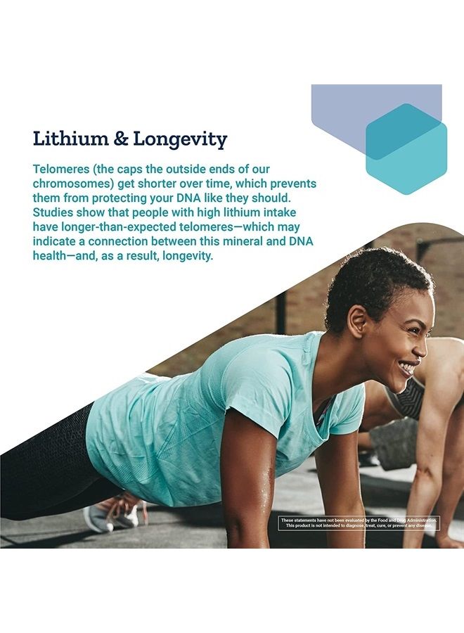 Life Extension Lithium 1000 mcg - for Brain Health, Anti-Aging & Longevity - Memory & Cognition, Mood Support Supplement -Once Daily - Gluten-Free, Non-GMO - 100 Count - Image 5