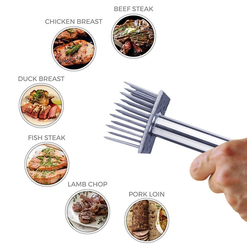 Vankcp Professional Meat Tenderizer Tool Poultry Tenderizers with 28 Stainless Steel Blades Meat Mallet for Beef,Pork,Chicken - Image 4