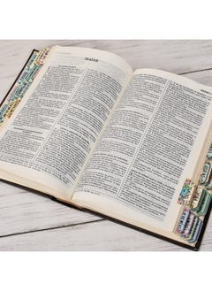 كوالفيك علامات تبويب فهرس الكتاب المقدس الإسبانية، علامات تبويب العهد القديم والجديد، مغلفة بتصميم زهور غير لامعة، لوازم مذكرات الكتاب المقدس 122 قطعة (أزهار)  - Image 5