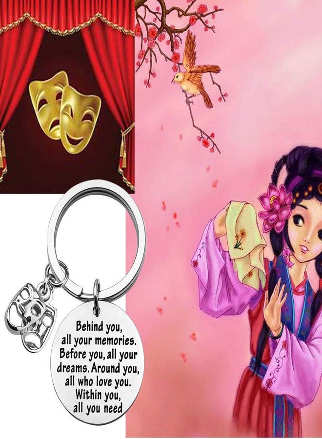 FEELMEM Theatre Drama Gift Drama Student Graduation Gift Keychain Behind You Theatre Jewelry for Her Him Actor Performer - Image 4