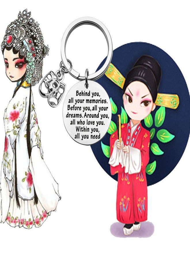 FEELMEM Theatre Drama Gift Drama Student Graduation Gift Keychain Behind You Theatre Jewelry for Her Him Actor Performer - Image 5