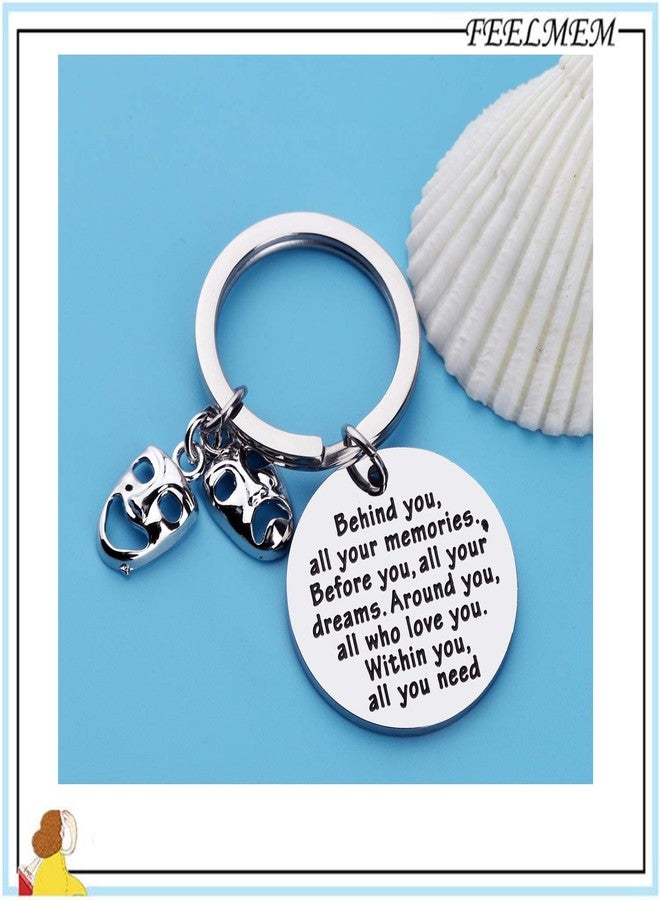 FEELMEM Theatre Drama Gift Drama Student Graduation Gift Keychain Behind You Theatre Jewelry for Her Him Actor Performer - Image 3