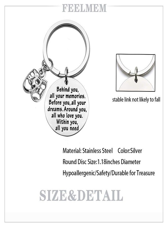FEELMEM Theatre Drama Gift Drama Student Graduation Gift Keychain Behind You Theatre Jewelry for Her Him Actor Performer - Image 2