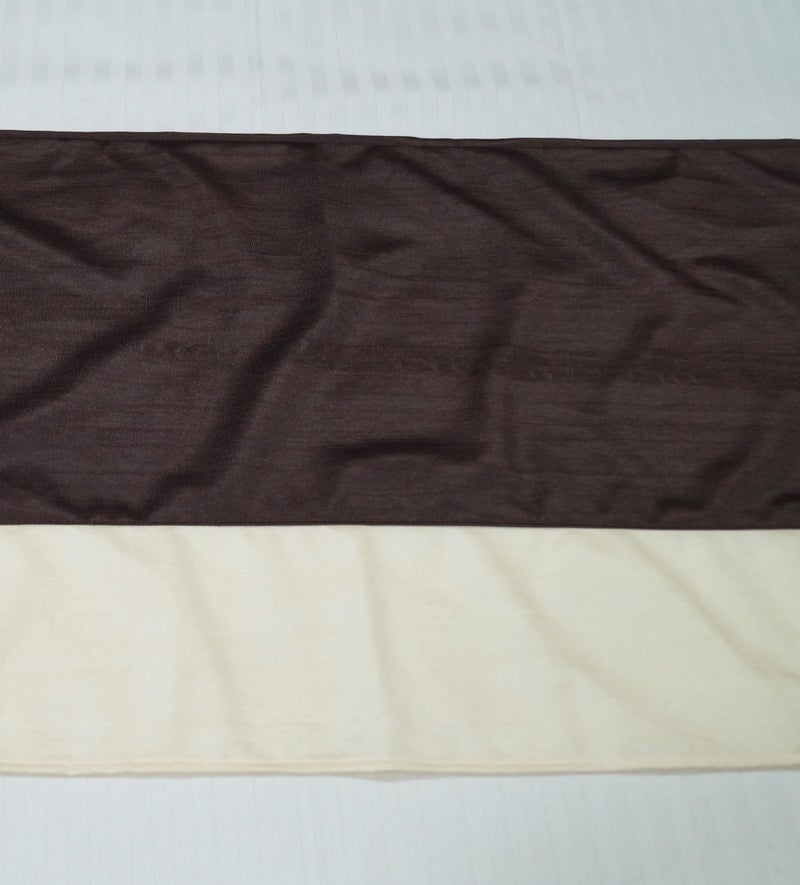 Vissage Brown and Cream Double Bed Runner with 2 Cushion Covers - Image 3