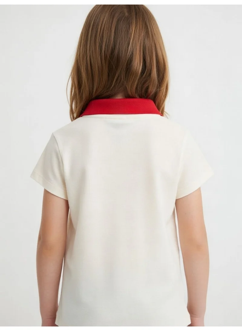 Hello Kitty Hello Kitty | Girls Polo T-Shirt | Cream