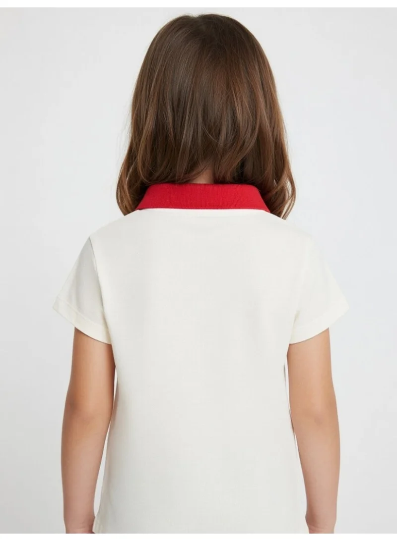 Hello Kitty  Hello Kitty | Girls Polo T-Shirt | Cream for Women | Best Price UAE