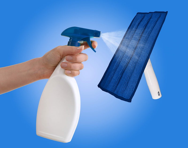 Unger SpeedClean Indoor Window Cleaner, Household Cleaning Supplies, Works with Glass and Natural Cleaners and Solutions, Attracts Dust and Dirt, Reusable Microfiber Pad - Image 2