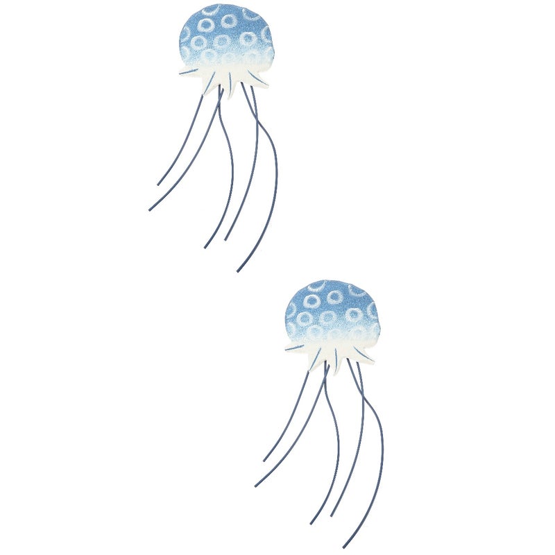 2pcs Decorative Jellyfish Hanging Ornament Wall Decoration Ocean Themed Wall Ornament - Image 1
