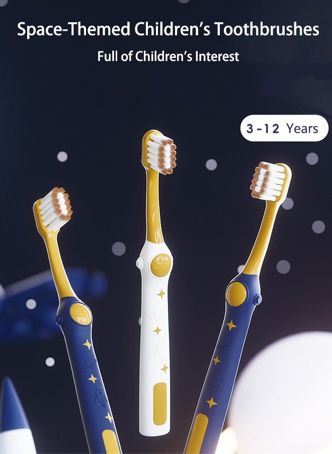 6-Piece Set of Space-Themed Children's Toothbrushes,Soft Toothbrush for Kids 3-12 Years - Image 2