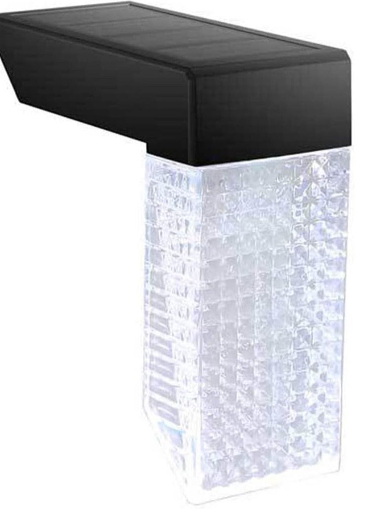 Generic New modern solar wall lamp, creative design, trendy solar street light with 2 adjustable modes, durable weather-resistant solar light with larger solar panel for patio, garden, and fence.  - Image 1