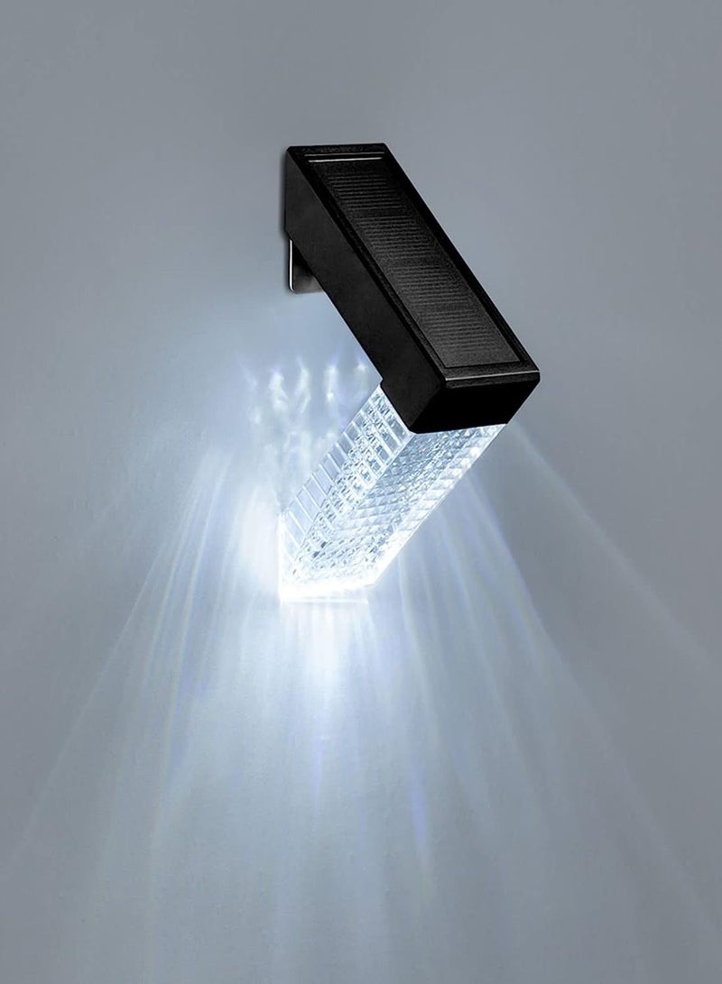 Generic New modern solar wall lamp, creative design, trendy solar street light with 2 adjustable modes, durable weather-resistant solar light with larger solar panel for patio, garden, and fence.  - Image 3