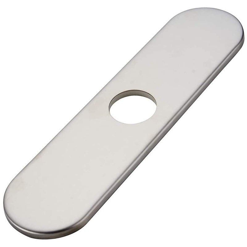 Green Spring Brushed Nickel Faucet Plate, Greenspring Sink Hole Cover, Faucet Deck Plate Round 10" Bathroom or Kitchen Sink Faucet 1 or 3 Hole Cover Deck Plate - Sink Faucet Hole Cover for Vanity Sink Faucet - Image 2