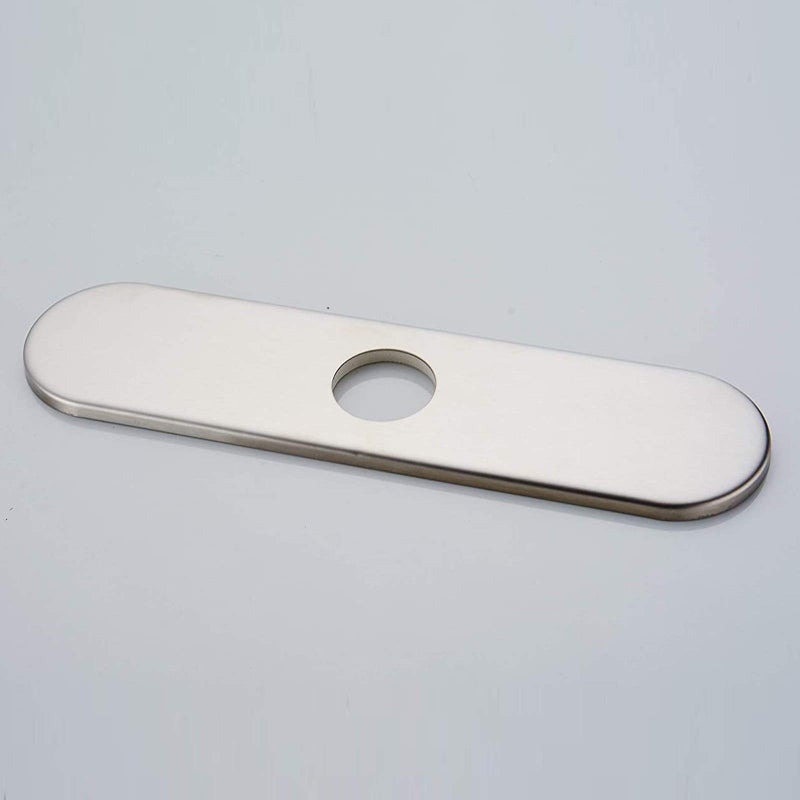 Green Spring Brushed Nickel Faucet Plate, Greenspring Sink Hole Cover, Faucet Deck Plate Round 10" Bathroom or Kitchen Sink Faucet 1 or 3 Hole Cover Deck Plate - Sink Faucet Hole Cover for Vanity Sink Faucet - Image 5