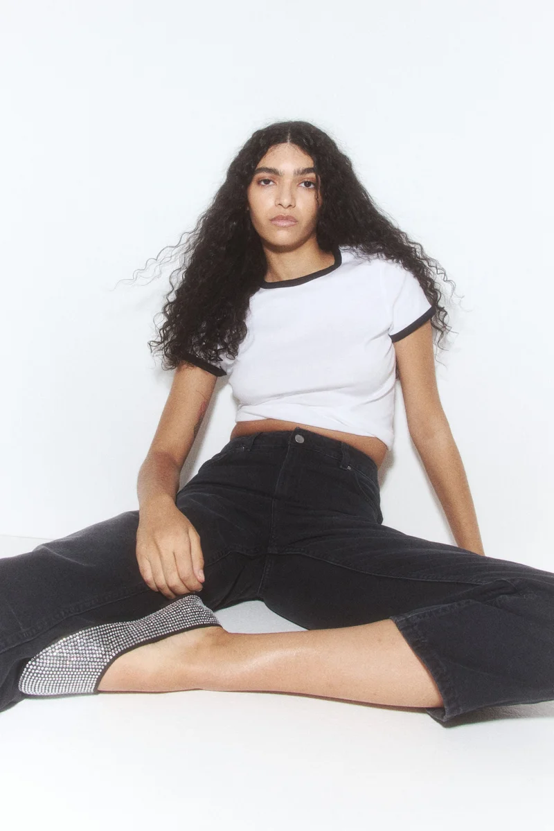 H&M Straight High Ankle Jeans