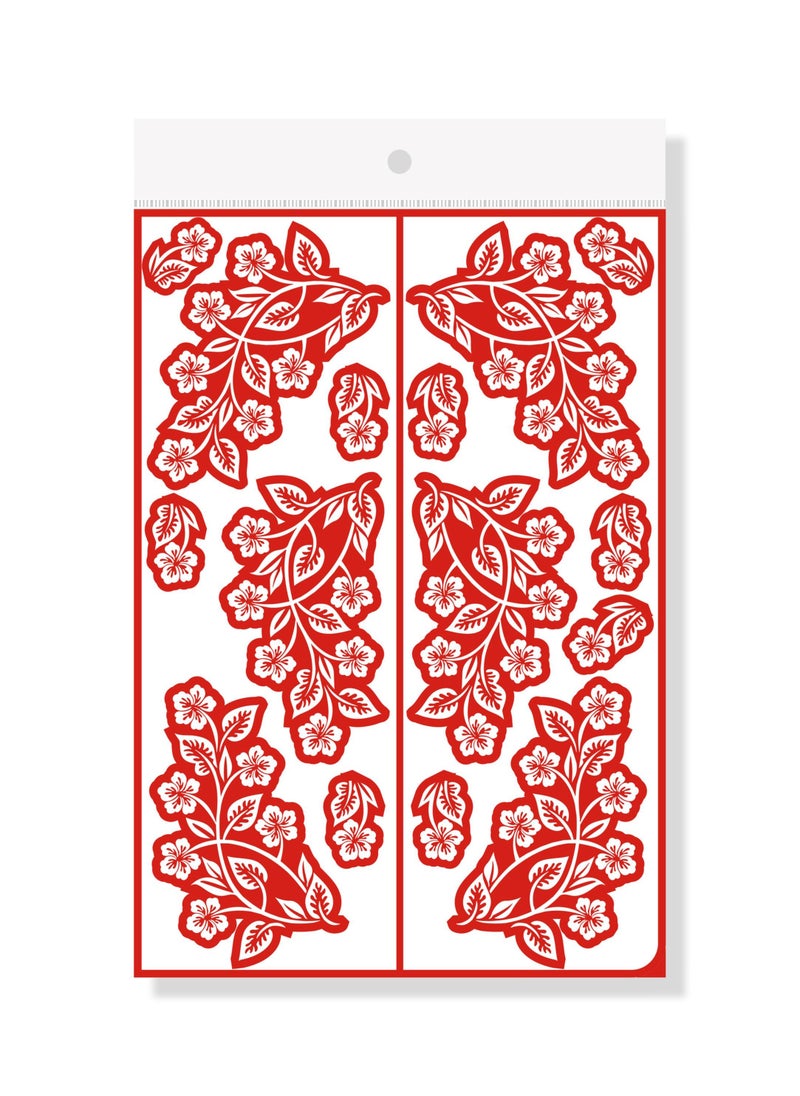 Generic - Majarat henna sticker. (Henna stencil / Tattoo sticker / Self adhesive henna sticker) Arabic henna design sticker for two hands, Size: Large (for Adults) – A0017 - Image 1