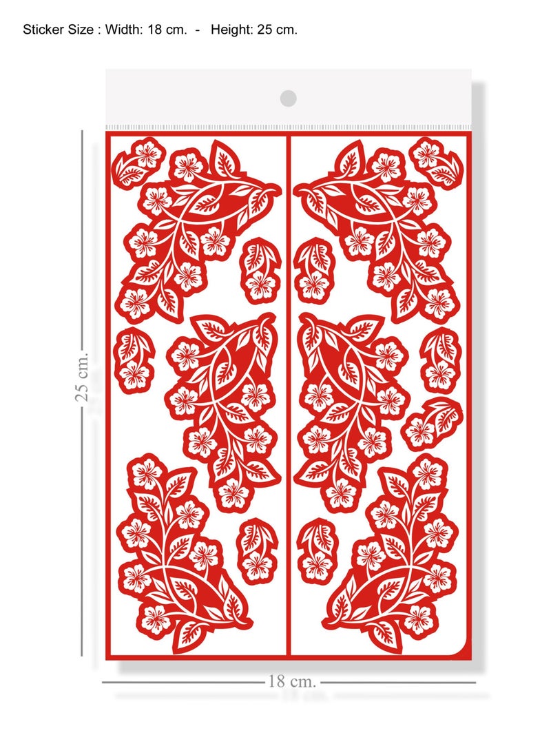 Generic - Majarat henna sticker. (Henna stencil / Tattoo sticker / Self adhesive henna sticker) Arabic henna design sticker for two hands, Size: Large (for Adults) – A0017 - Image 1