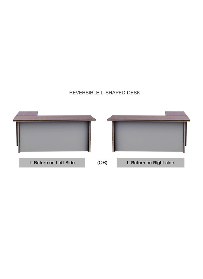 Mahmayi Truffle Davos Oak-Dust Grey ED-2 Executive Desk 180 cm