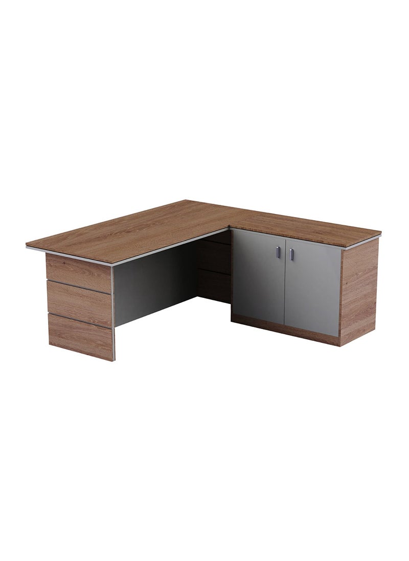 Mahmayi Truffle Davos Oak-Dust Grey ED-2 Executive Desk 180 cm