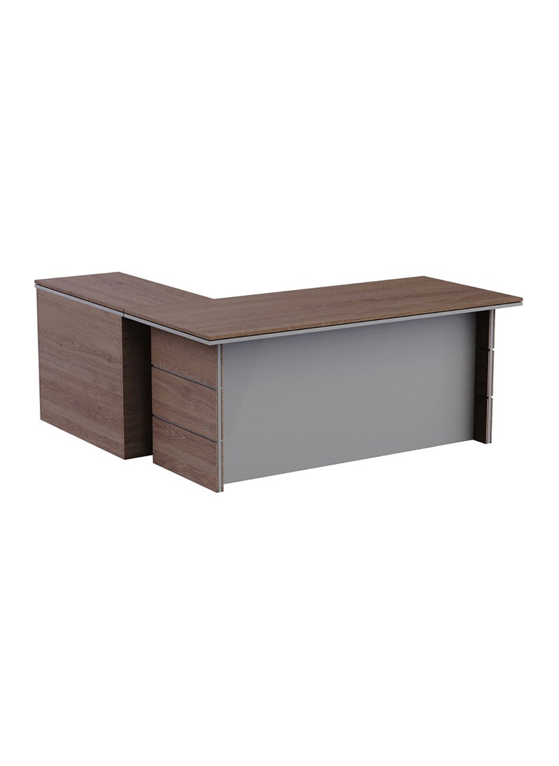 Mahmayi Truffle Davos Oak-Dust Grey ED-2 Executive Desk 180 cm