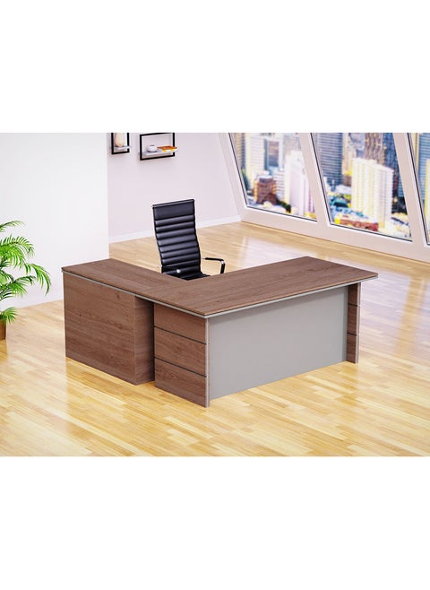 Mahmayi Truffle Davos Oak-Dust Grey ED-2 Executive Desk 180 cm