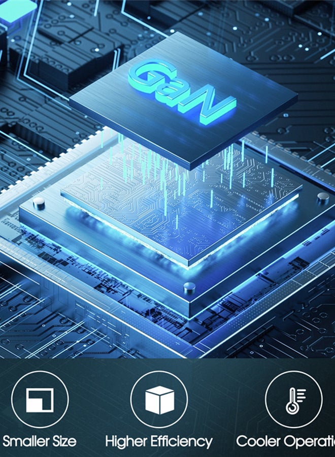 فينسوك ٣٥ واط محول شاحن USB C مزدوج PD GaN مع واجهتين يو إس بي متوافق مع ماكبوك إير / آيفون ١٤ / ١٤ بلس / ١٤ برو / ١٤ برو ماكس / ١٣ برو / ١٣ برو ماكس / ١٣ / ١٢ / ١١ أسود. - Image 4