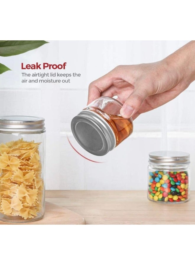 Jar Black With Airtight Metal Lid 200ml 7x7x 8.3 Cm Set Of 12 Pieces  - Image 3